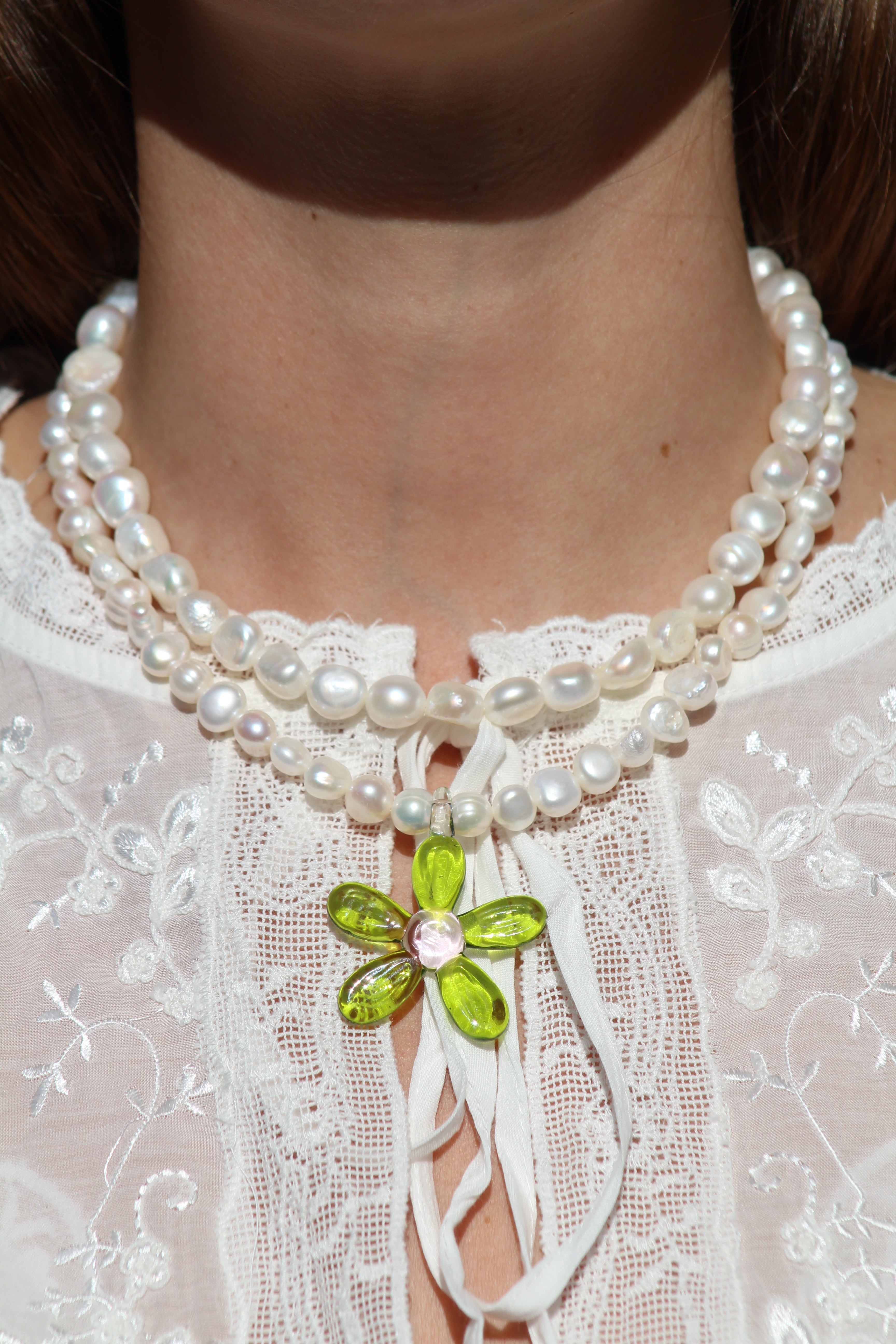 Daisy Green Necklace