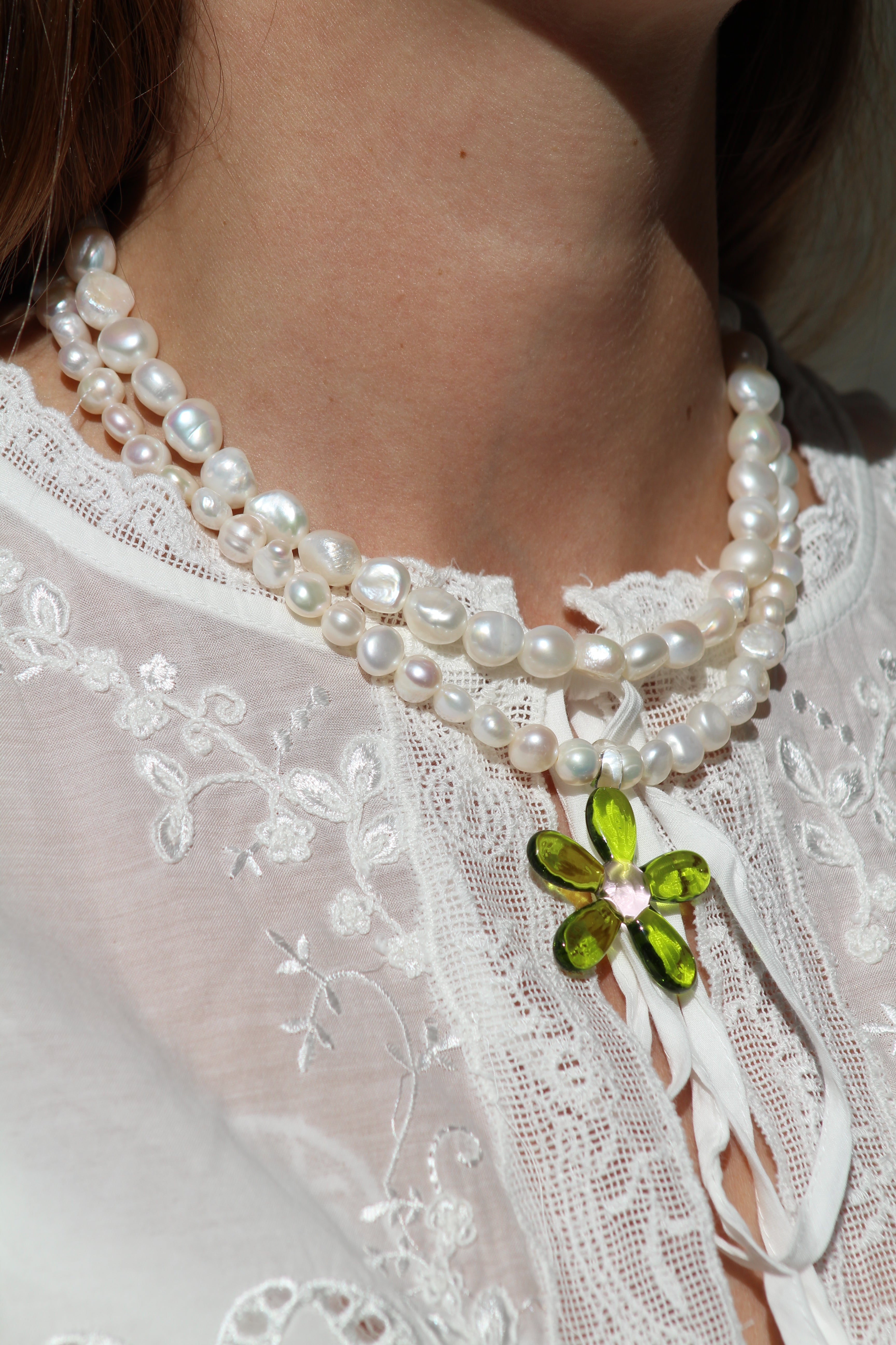 Daisy Green Necklace